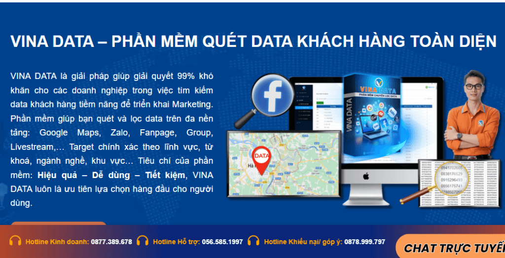 Phần mềm quét nhóm Zalo - Vina Data