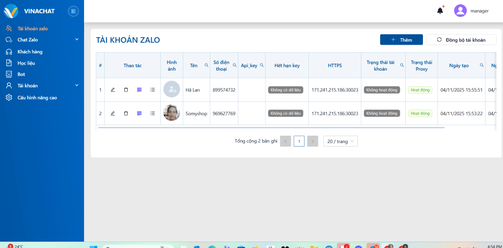 Phần mềm Vina Chat