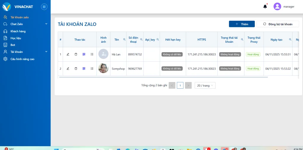 Phần mềm Vina Chat