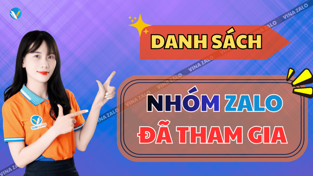 Danh sách nhóm Zalo đã tham gia