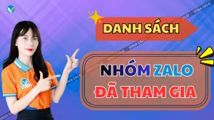 Danh sách nhóm Zalo đã tham gia